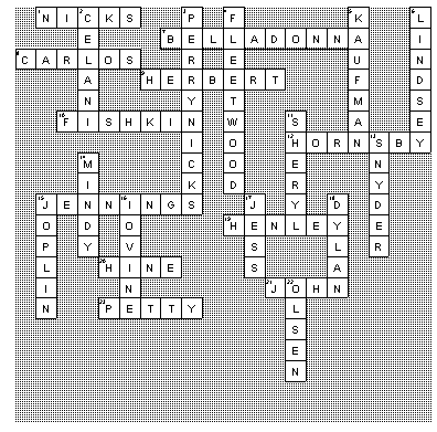 Crossword Puzzle Answers