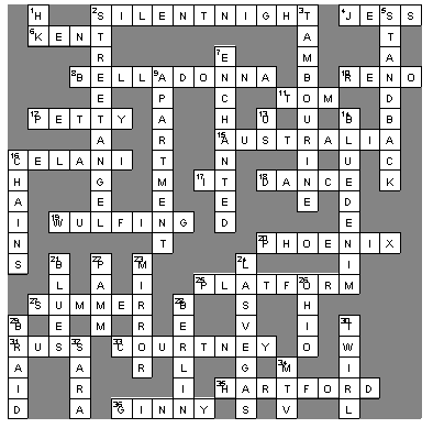 Crossword Puzzle Answers
